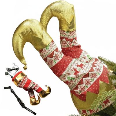 Pernas Duende Natal Movimenta Flexivel Chute Arvore Janela Casa Loja Shopping Decoraçao Vitrine Festa Evento