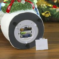 Papai Noel Arvore Natal Mexe Olhos Musica Som Led Enfeite Iluminado Natalino Mesa Estante Festa Hall Entrada Fim De Ano - 9