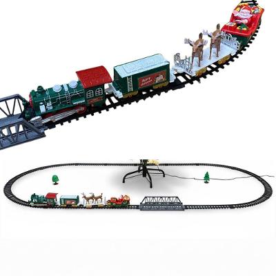 Trenzinho Giratorio Avore Natal Eletrico Natalino Led Som Decoraçao Cenario Vila Vitrine Loja Shopping Casa