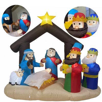 Presepio Natal Enfeite Natalino Inflavel Led Menino Jesus Decoraçao Loja Shopping Condominio Hall Entrada