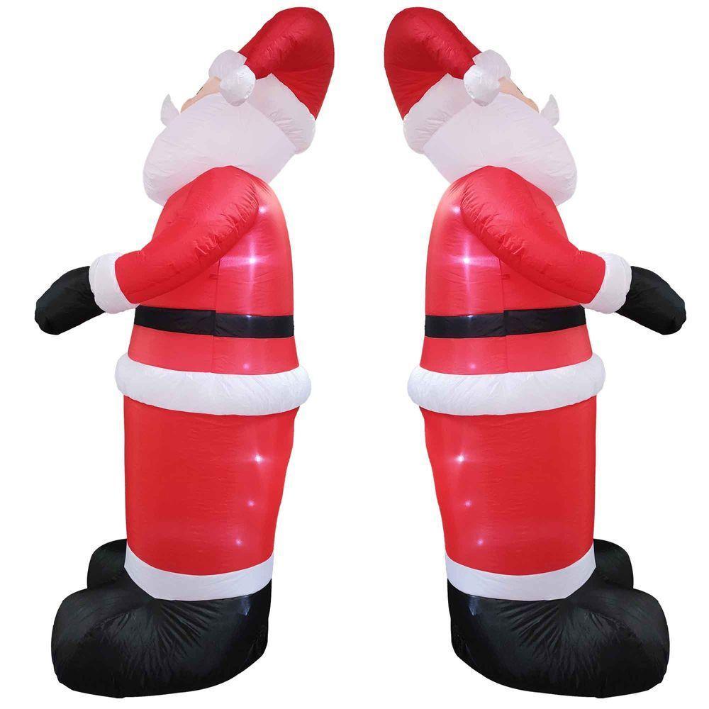 Papai Noel Inflável Elétrico Natal Com Braço Mecanico Festas Fim De Ano Gigante Led Luz Decoração Natalino - 7