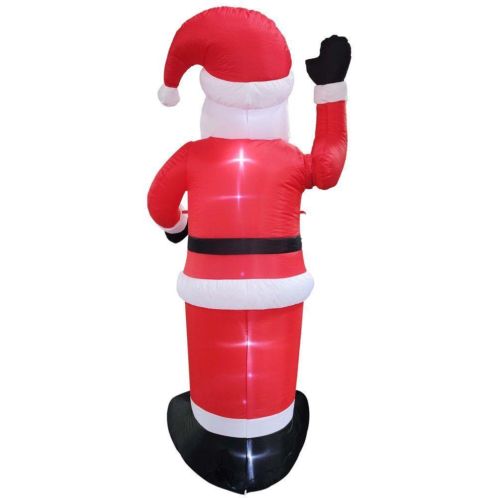 Papai Noel Inflável Elétrico Natal Com Braço Mecanico Festas Fim De Ano Gigante Led Luz Decoração Natalino - 9