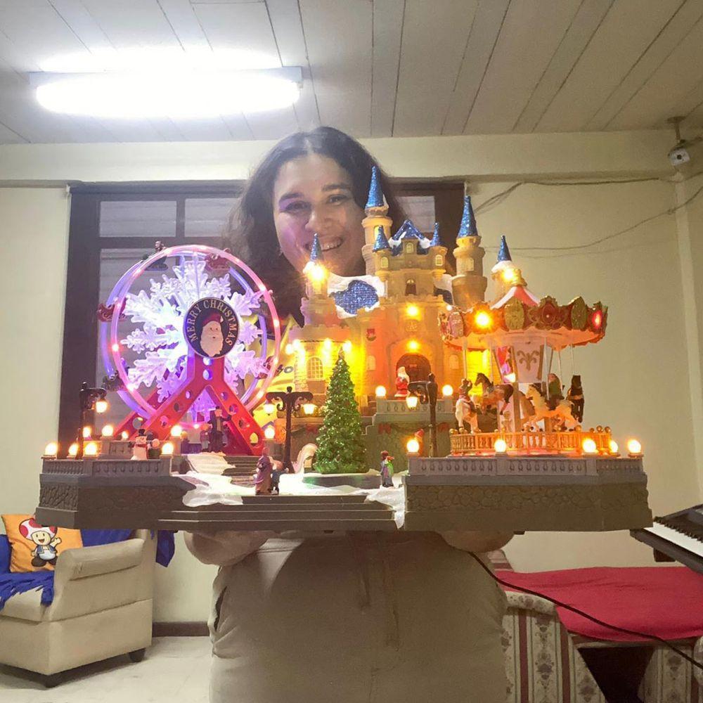 Parque De Diversao Natalino Natal Gigante Papai Noel Arvore Cenario Musical Led Movimento Festa Fim De Ano Decoraçao - 2