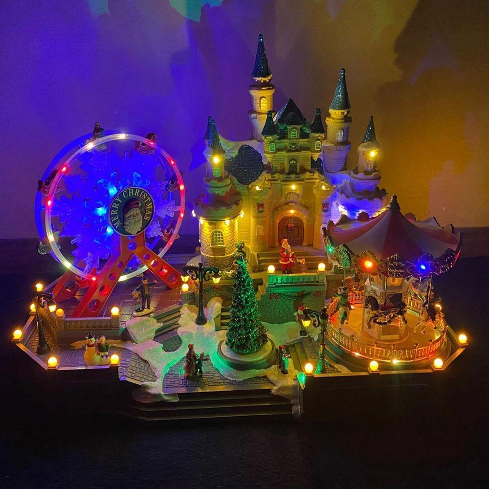 Parque De Diversao Natalino Natal Gigante Papai Noel Arvore Cenario Musical Led Movimento Festa Fim De Ano Decoraçao - 4