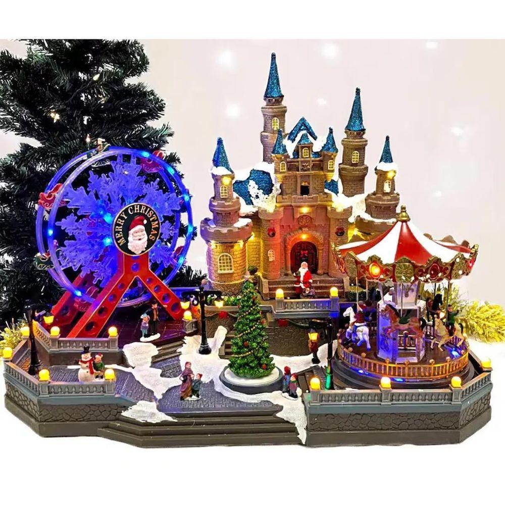 Parque De Diversao Natalino Natal Gigante Papai Noel Arvore Cenario Musical Led Movimento Festa Fim De Ano Decoraçao - 5