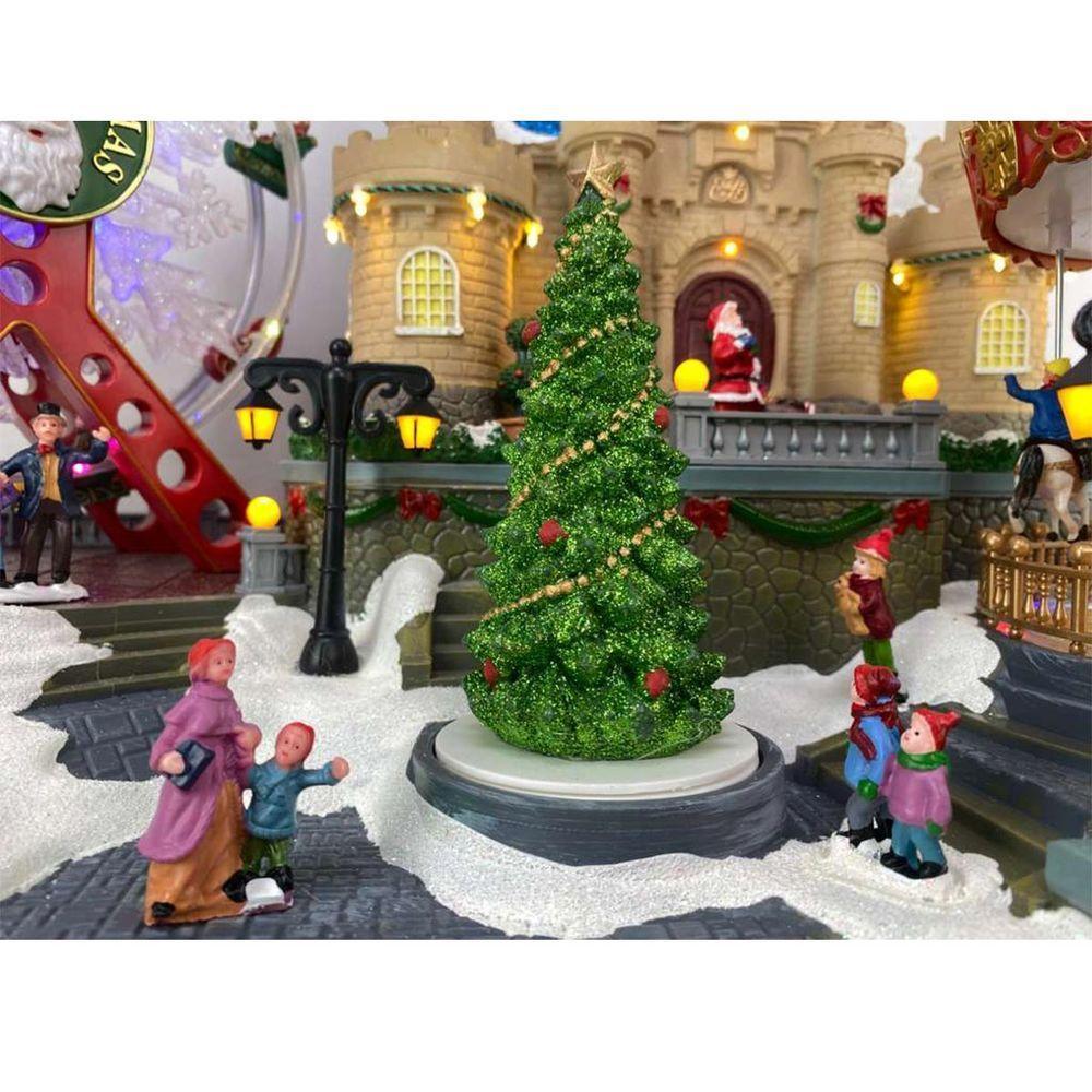 Parque De Diversao Natalino Natal Gigante Papai Noel Arvore Cenario Musical Led Movimento Festa Fim De Ano Decoraçao - 7
