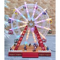 Roda Gigante Natalino Natal Papai Noel Enfeite Led Giratorio Musical Shopping Loja Vitrine Casa Evento Festa Fim De Ano - 8