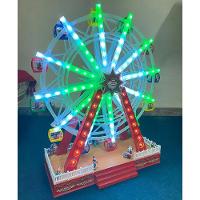 Roda Gigante Natalino Natal Papai Noel Enfeite Led Giratorio Musical Shopping Loja Vitrine Casa Evento Festa Fim De Ano - 10