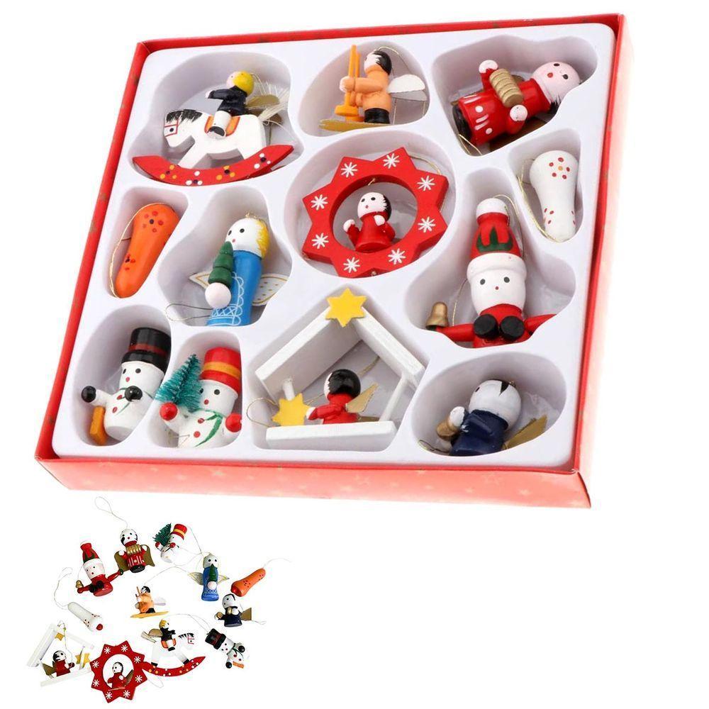 Enfeite De Natal Natalino Madeira Pingente Arvore De Natal Festa Fim De Ano Decoraçao Reuniao Evento Celebraçao - 1