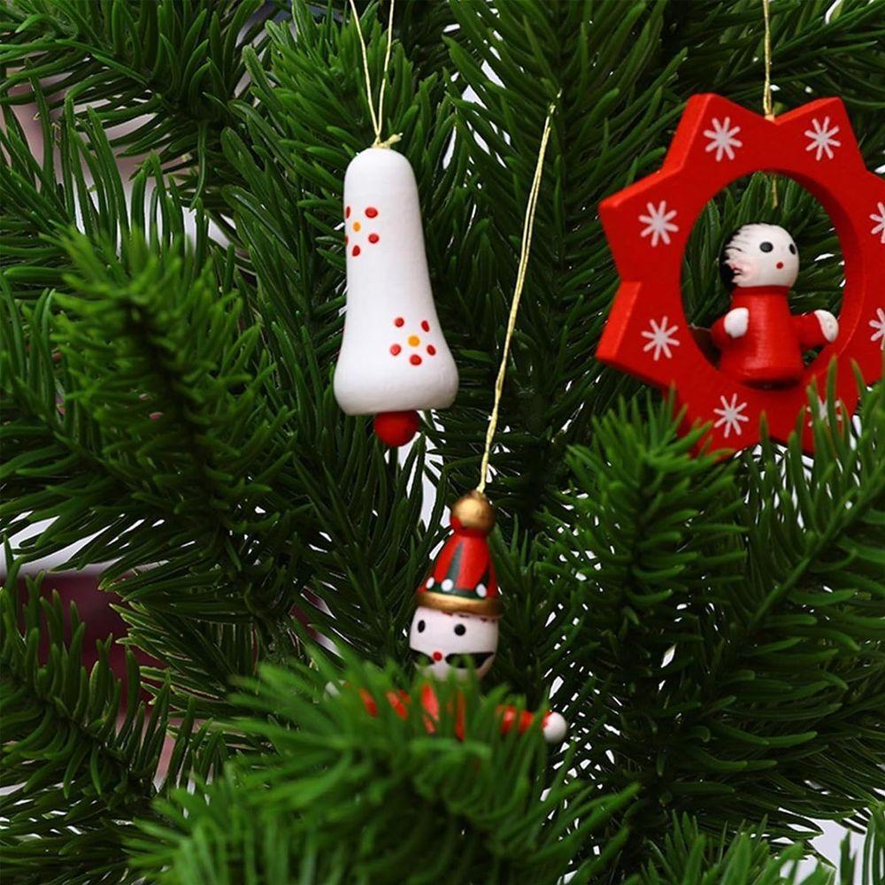 Enfeite De Natal Natalino Madeira Pingente Arvore De Natal Festa Fim De Ano Decoraçao Reuniao Evento Celebraçao - 4