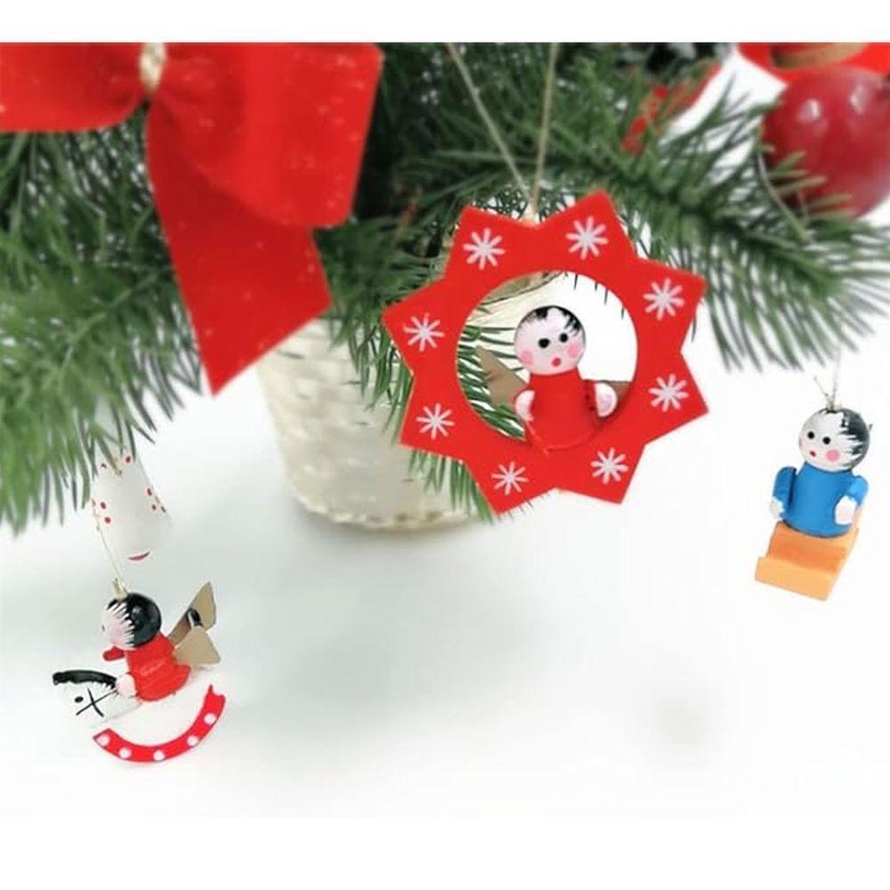 Enfeite De Natal Natalino Madeira Pingente Arvore De Natal Festa Fim De Ano Decoraçao Reuniao Evento Celebraçao - 5
