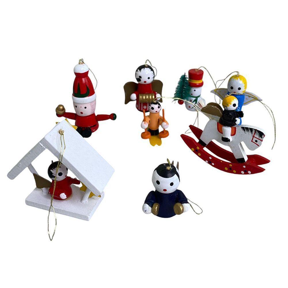 Enfeite De Natal Natalino Madeira Pingente Arvore De Natal Festa Fim De Ano Decoraçao Reuniao Evento Celebraçao - 6