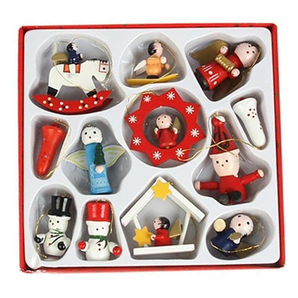 Enfeite De Natal Natalino Madeira Pingente Arvore De Natal Festa Fim De Ano Decoraçao Reuniao Evento Celebraçao - 7