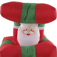 Caixa De Presente Natal Papai Noel Inflavel Grande Abre E Fecha Iluminaçao Led Decoraçao Fim De Ano Comemoraçao Festa - 7