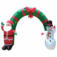 Papai Noel Natal Boneco De Neve Inflável Em Arco Natalino Grande Festas Final De Ano