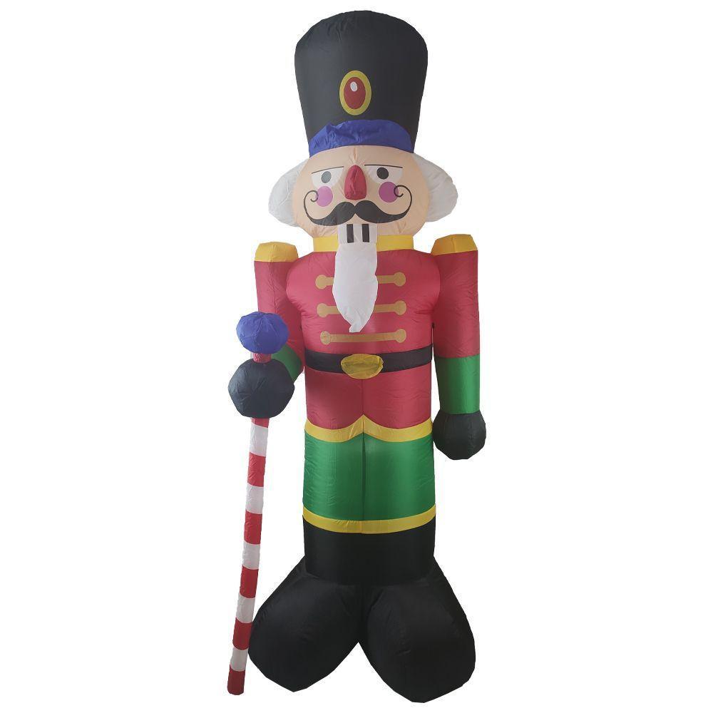 Boneco Quebra Nozes Natal 2m40cm Inflavel Gigante Led Natalino Decoraçao - 6