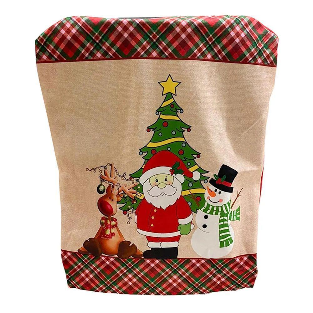 Capa De Cadeira Natal Natalina Kit 4 Uni Enfeite Encosto Mesa De Jantar Familia Reuniao Festa Fim De Ano Comemoraçao - 5