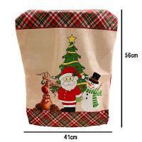 Capa De Cadeira Natal Natalina Kit 4 Uni Enfeite Encosto Mesa De Jantar Familia Reuniao Festa Fim De Ano Comemoraçao - 3