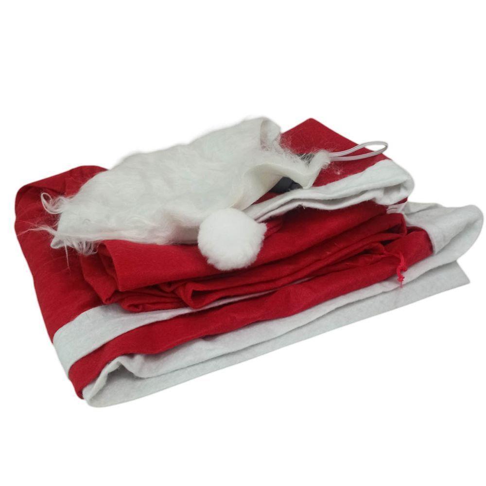 Roupa Papai Noel Infantil Fantasia Criança Completa Natal Natalino Festa Evento Comemoraçao Fim De Ano Gorro Barba - 5