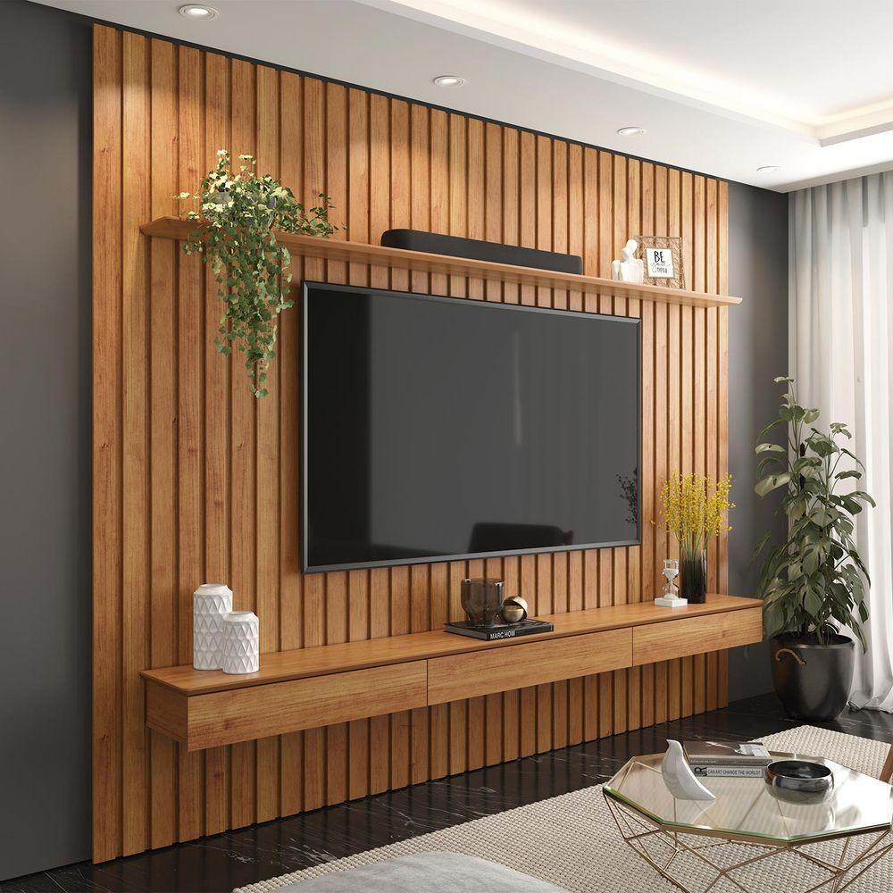 Home Ripado Supremo 1.8 Com Gavetas Para Tv Até 75 Polegadas Cinamomo - 2