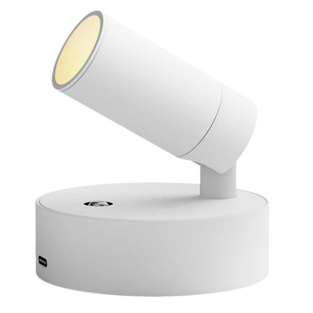 Luminaria Arandela 3 Tons Led Usb Bateria Recarregavel Sala Quarto Mesa Cabeceira Leitura Trabalho Estudo Iluminaçao - 10