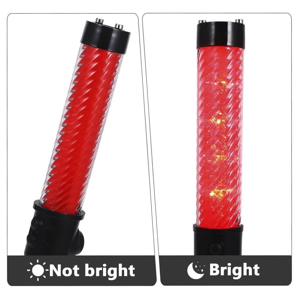 Bastao Led Sinalizador Apito Lanterna Recarregavel Transito Estacionamento Manobrista Frentista Sinalizaçao Segurança - 4