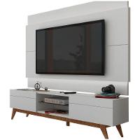 Rack Com Painel Para Tv 55 Polegadas Branco Classic 2g 1.8 Com Led - Imcal Móveis - 1