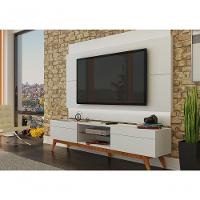 Rack Com Painel Para Tv 55 Polegadas Branco Classic 2g 1.8 Com Led - Imcal Móveis - 3