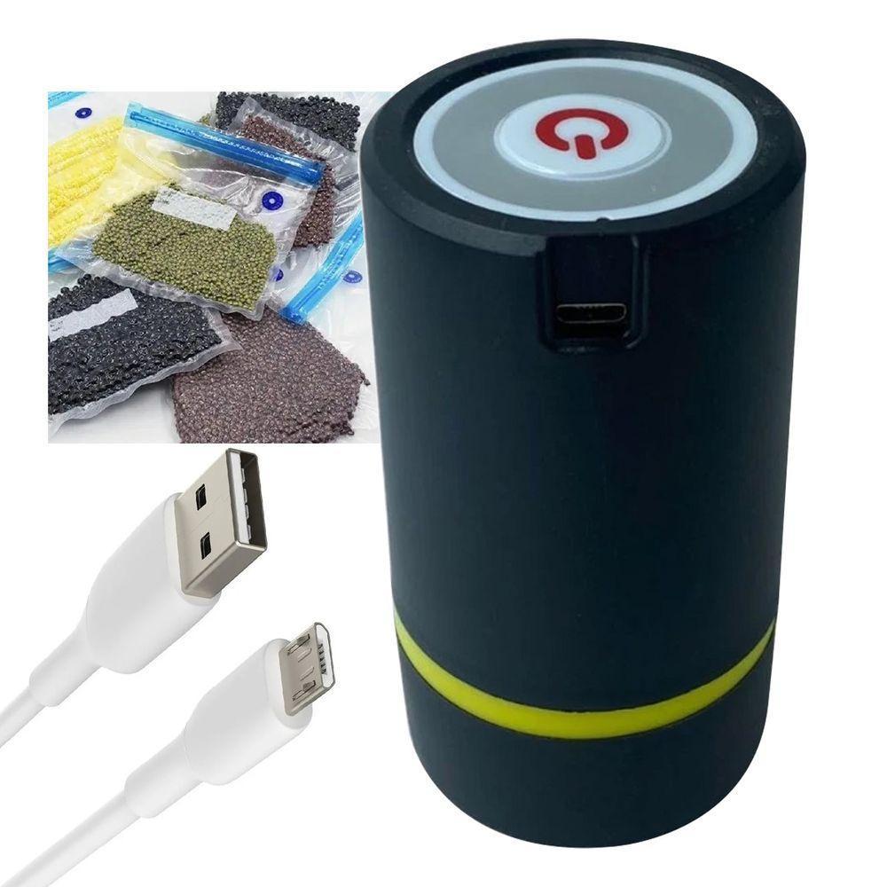 Mini Seladora A Vacuo Portatil Conserva Alimentos Carne Verduras Touch Comida Embaladora Domestica Cozinha Casa - 1