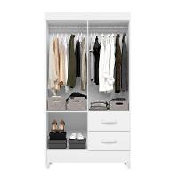 Guarda Roupa Mobi 4 Portas Biflex Branco Fosco Liso-rosa Matte - Albatroz Móveis - 5