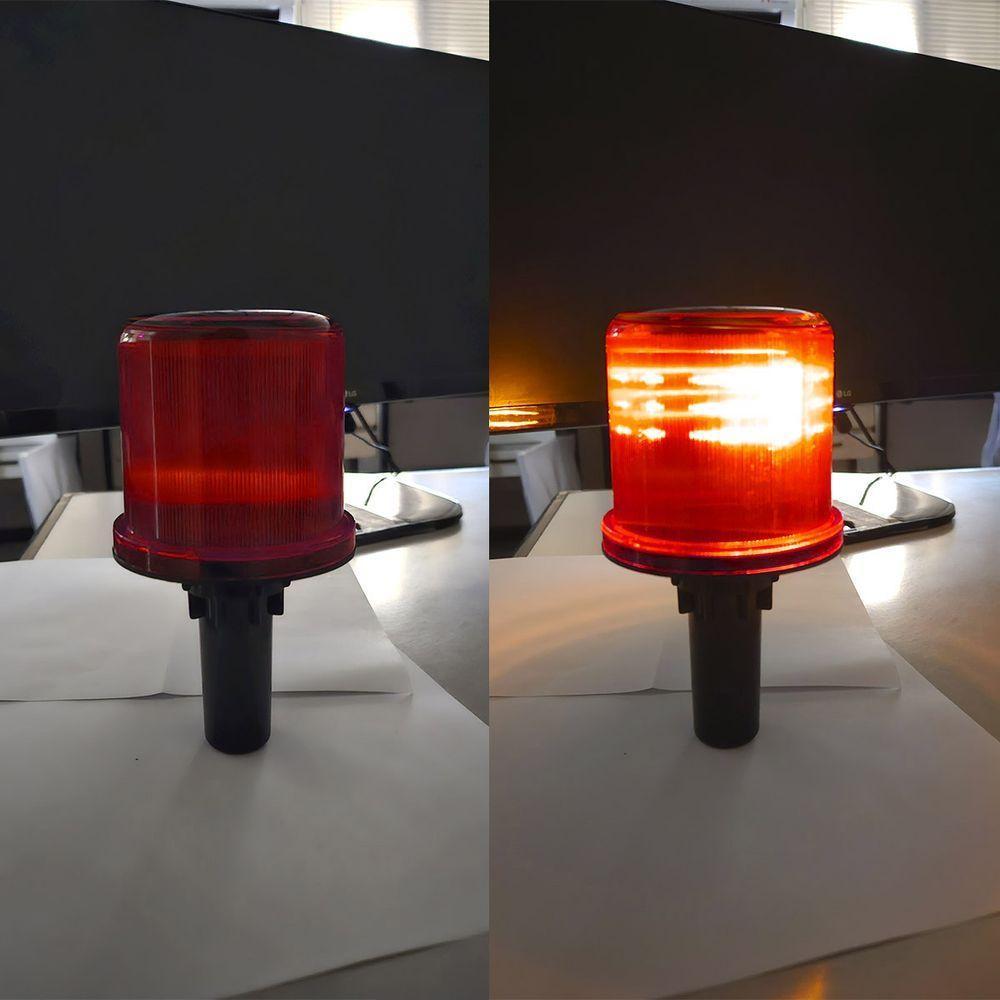 Sinalizador Solar Viario Estrada Obra Rodovia Transito Avenida Emergencia Sinalizaçao Alerta Acidente Segurança - 5