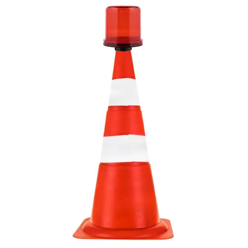 Sinalizador Solar Viario Estrada Obra Rodovia Transito Avenida Emergencia Sinalizaçao Alerta Acidente Segurança - 7