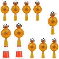 Sinalizador Viario Solar Sinalizaçao Kit 11 Uni Cone Obra Pista Estrada Rua Iluminaçao Segurança Fiscalizaçao Chuva - 1