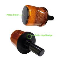 Sinalizador Solar Viario Cone Rodovia Obra Transito Sinalizaçao Emergencia Segurança Acidente Alerta - 2