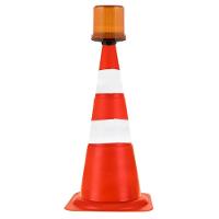 Sinalizador Solar Viario Cone Rodovia Obra Transito Sinalizaçao Emergencia Segurança Acidente Alerta