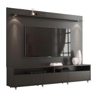 Rack Com Painel Aspen 1.8 Preto - Moveisaqui - 1