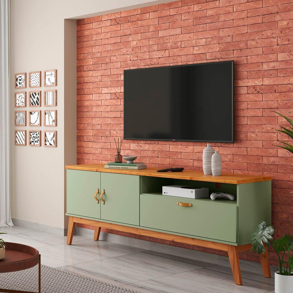 Rack Estante Sirius 1.6 3 Portas Para Tv Até 60 Polegadas Alecrim Com Cinamomo - 2