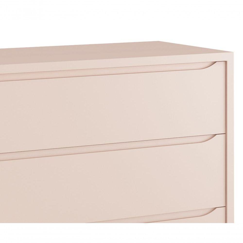 Cômoda Gaveteiro Classic New Rosa Fosco Com Natural - Moveisaqui - 4