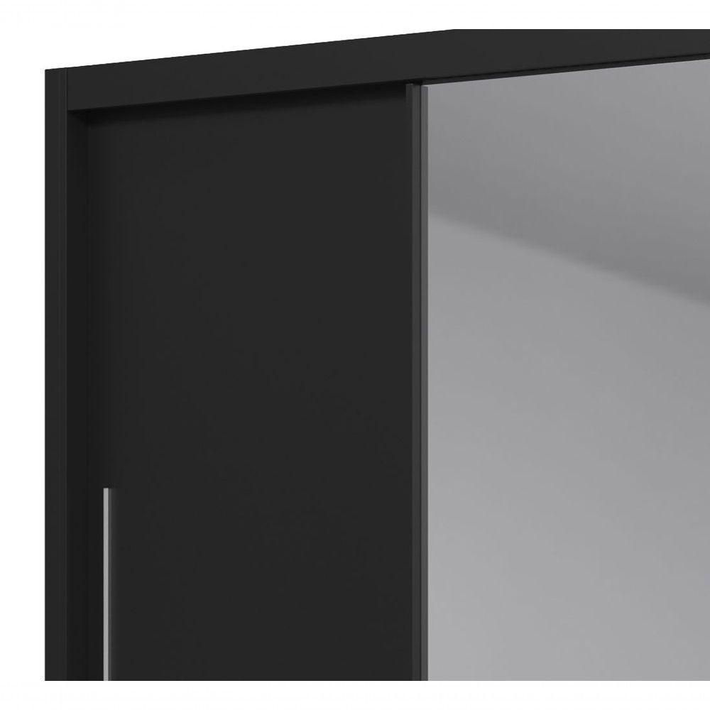 Guarda-roupa Com Espelho 3 Portas Royale Preto - Gelius Móveis - 3