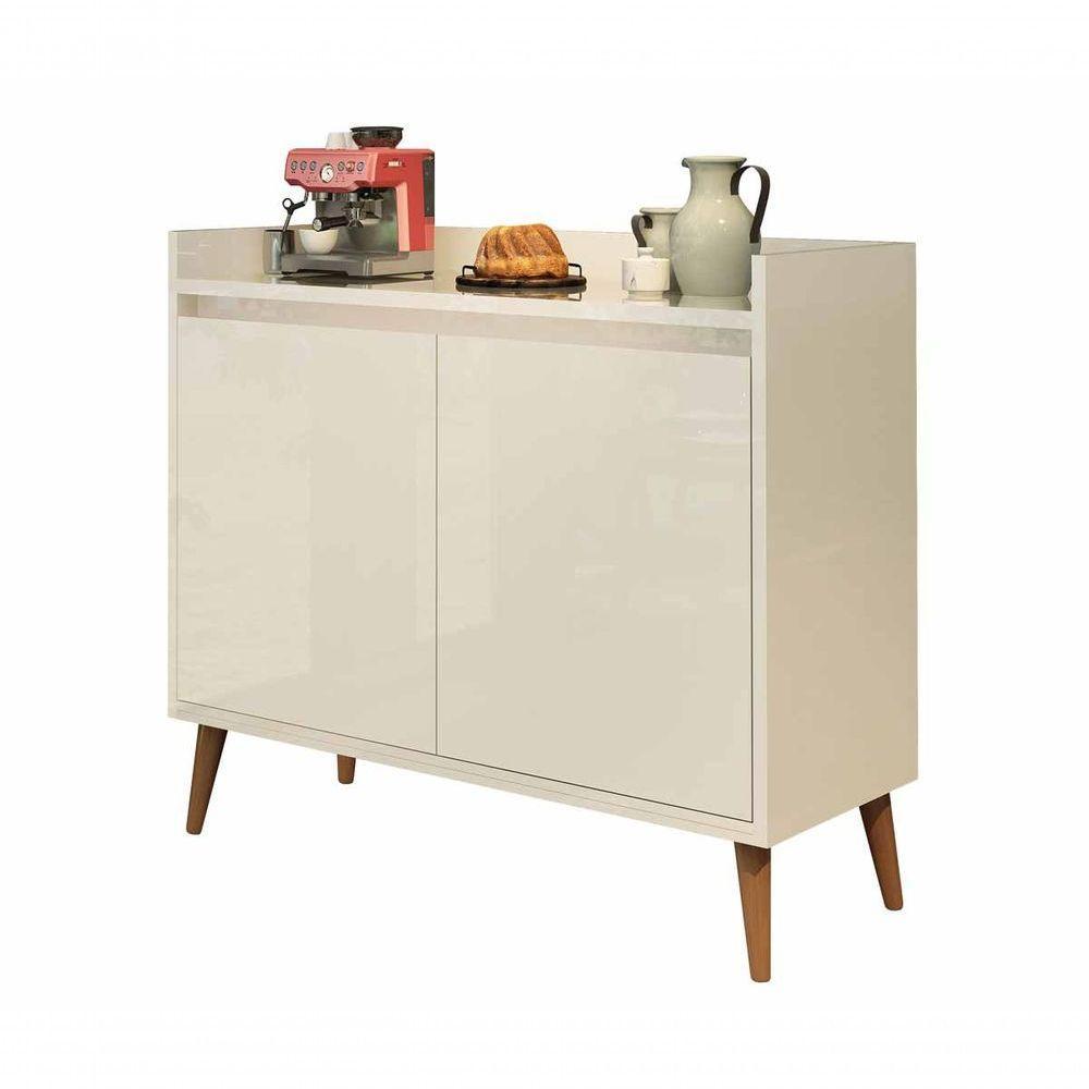 Buffet Aparador Retrô Delux 2 Portas Off White - Moveisaqui - 1