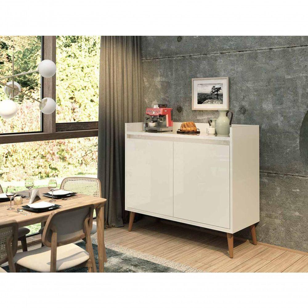 Buffet Aparador Retrô Delux 2 Portas Off White - Moveisaqui - 2
