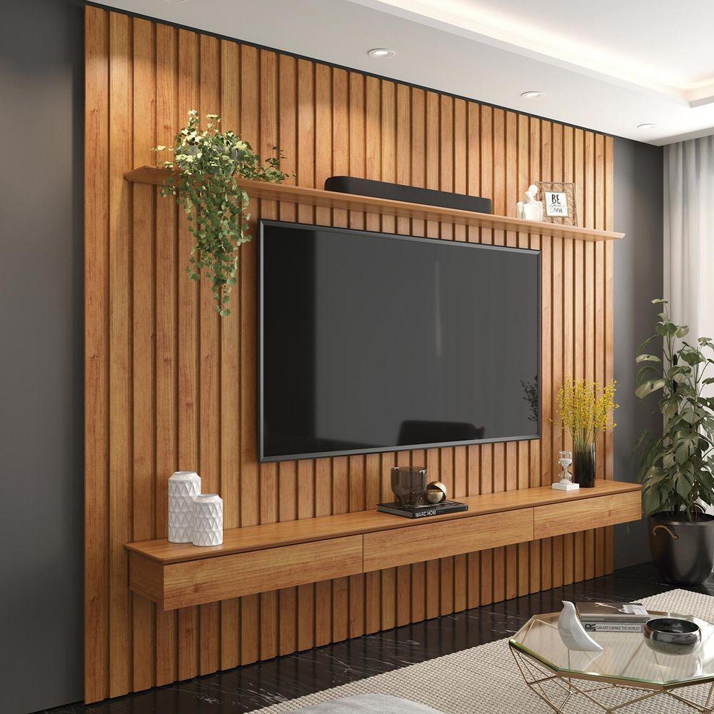 Home Ripado Supremo 2.3 Com Gavetas Para Tv Até 85 Polegadas Cinamomo - 2