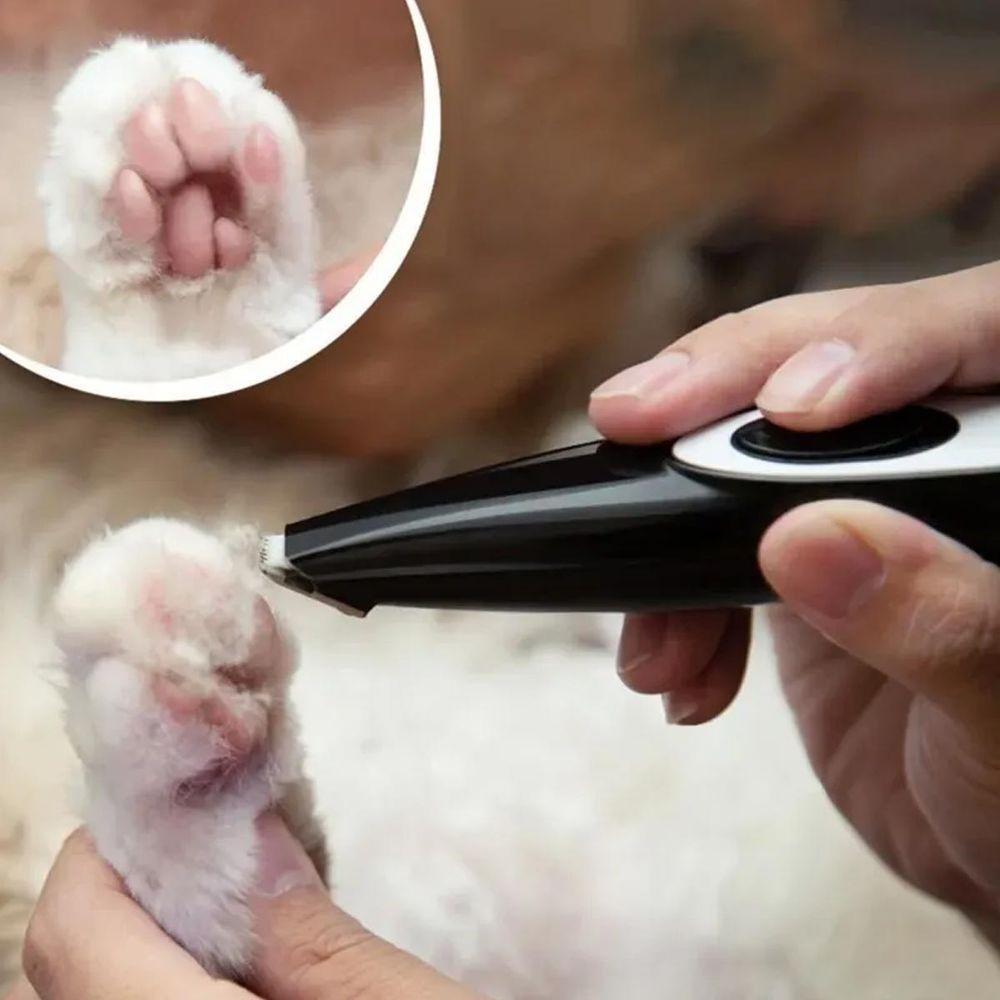 Maquina De Tosa Pelo De Pata Orelha Gato Cao Cachorro Aparador Sem Fio Usb Silencioso Animal De Estimaçao - 3