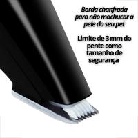 Maquina De Tosa Pelo De Pata Orelha Gato Cao Cachorro Aparador Sem Fio Usb Silencioso Animal De Estimaçao - 6