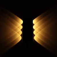 Arandela Luminaria Parede 8w 8 Fachos Iluminaçao Casa Garagem Varanda Rua Quintal Jardim Segurança Muro