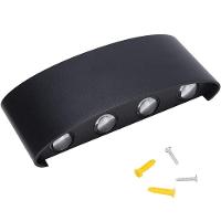 Arandela Luminaria Parede 8w 8 Fachos Iluminaçao Casa Garagem Varanda Rua Quintal Jardim Segurança Muro - 5