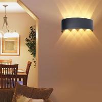 Arandela Luminaria Parede 8w 8 Fachos Iluminaçao Casa Garagem Varanda Rua Quintal Jardim Segurança Muro - 7