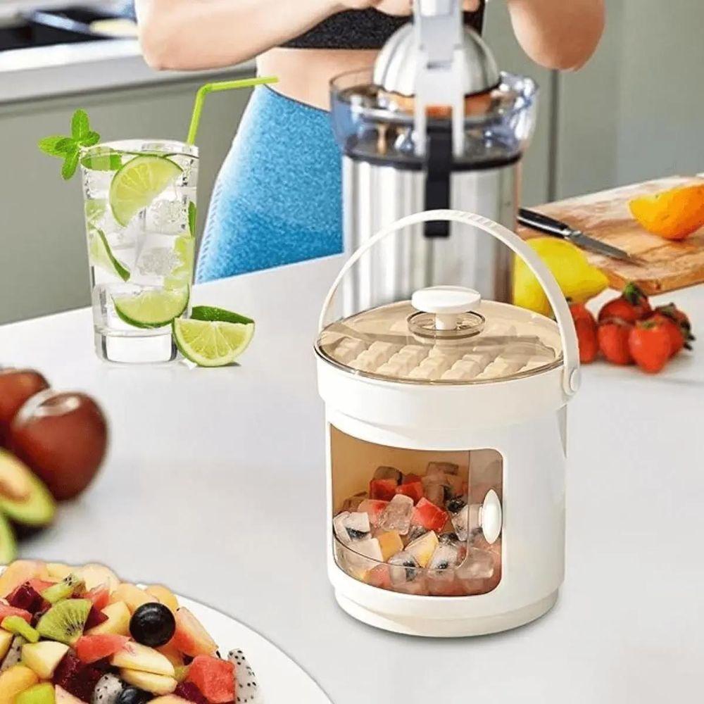 Balde Forma De Gelo Reservatorio Tampa Pegador Recipiente Dispenser Armazenamento Casa Festa Evento Reuniao Lazer - 6