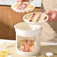 Balde Forma De Gelo Reservatorio Tampa Pegador Recipiente Dispenser Armazenamento Casa Festa Evento Reuniao Lazer - 3