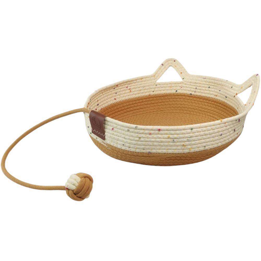 Cama De Gato Arranhador Ninho Cestinho Pet Brinquedo Bolinha Animais Estimaçao Confortavel Petshop Casa - 3